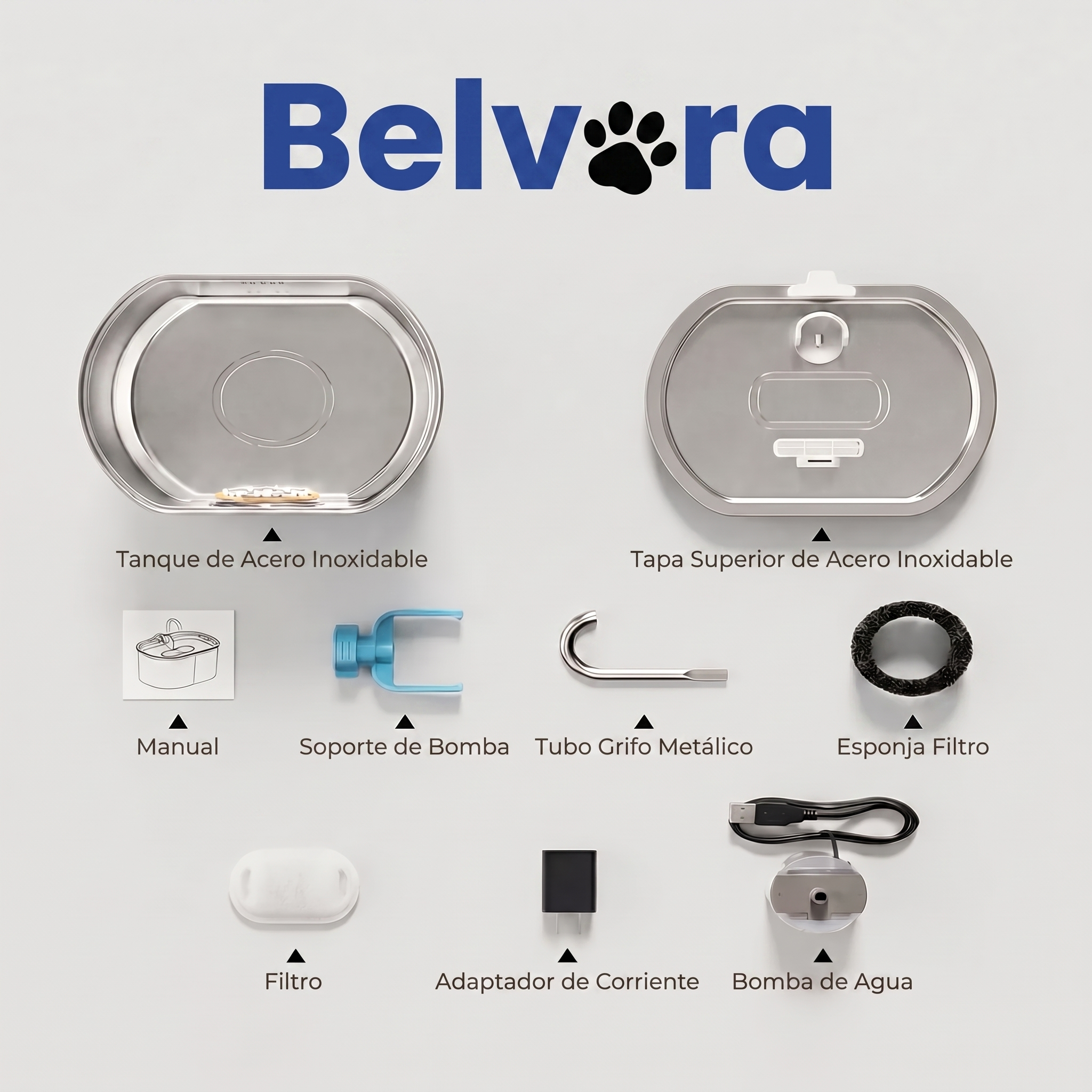 Belvora™ Fuente de Agua para Gatos