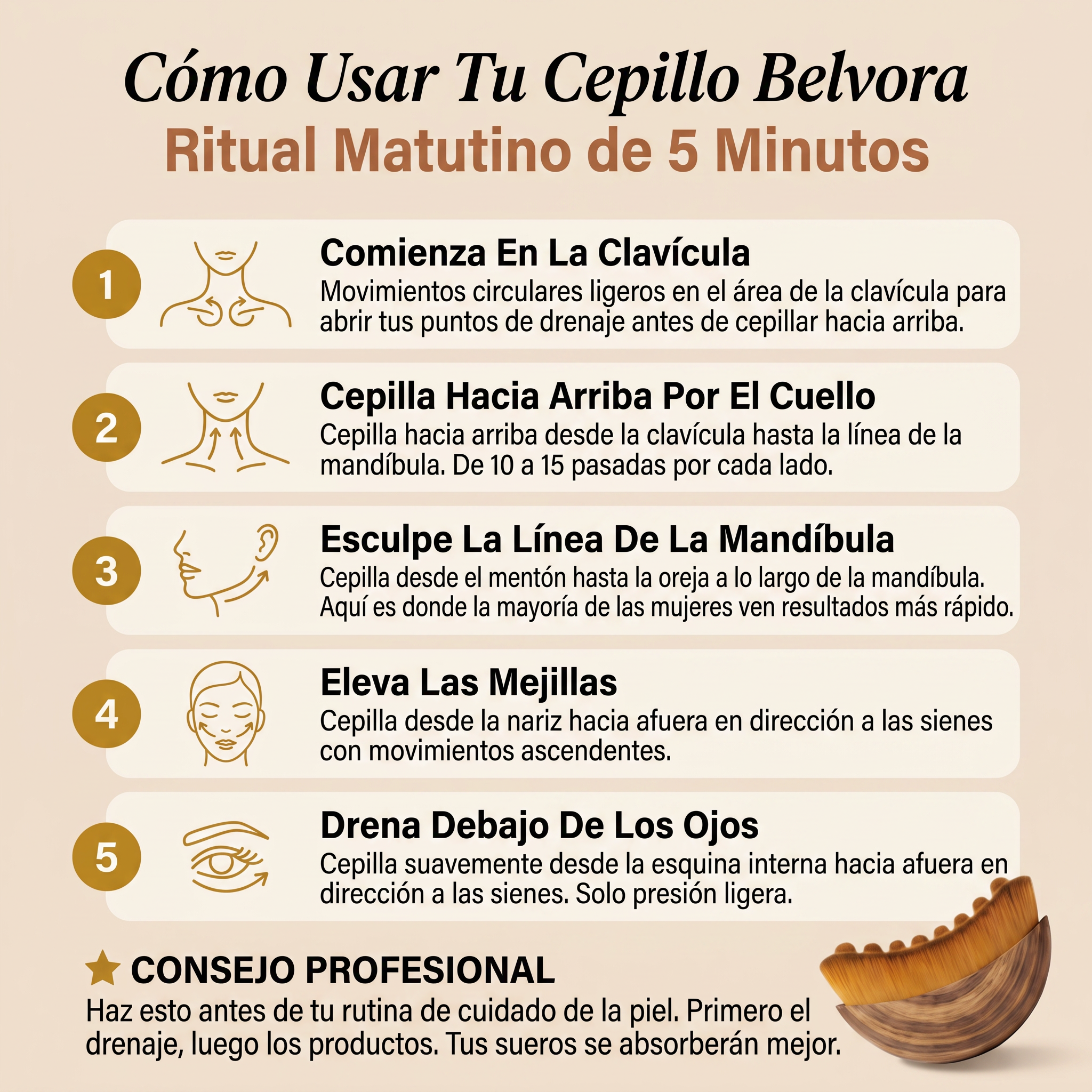 Cepillo Facial Linfático Belvora